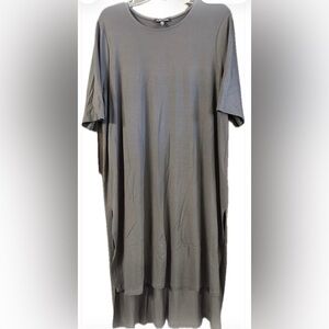 Eileen Fisher Dark Gray High/Low T-Shirt Dress Sz L